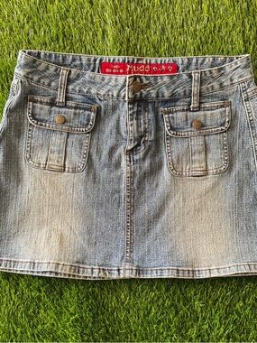 Y2K Mudd Denim Mini Skirt